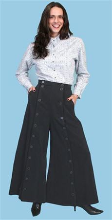 Scully Brushed Twill Riding Skirt - Black - Ladies' Old West Skirts and Pants | Spur Western Wear