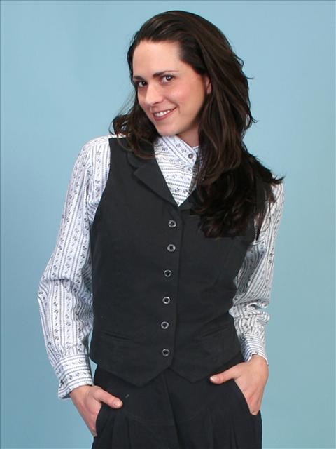 Scully Brushed Twill Vest - Black - Ladies Vests and Jackets | Spur Western Wear